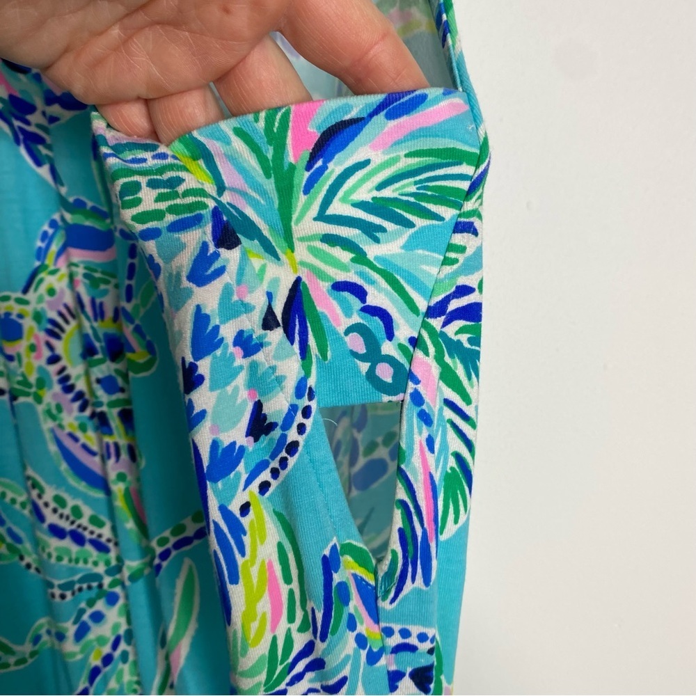 Lilly Pulitzer Gianni Skort Romper in "Bermuda Blue Turtle" XXS - Picture 6 of 10